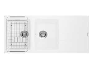 Chậu rửa bát Granite Sink Phoenix 1160 – White Silver