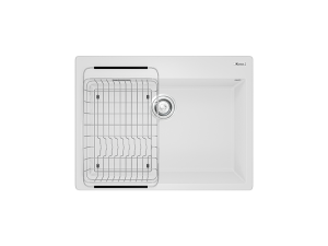 Chậu rửa bát Granite Sink Ruvita 680 – White Silver