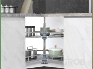 MÂM XOAY GROB 270 INOX SUS304 NAN DẸT ĐÁY MELAMIN (GM304)